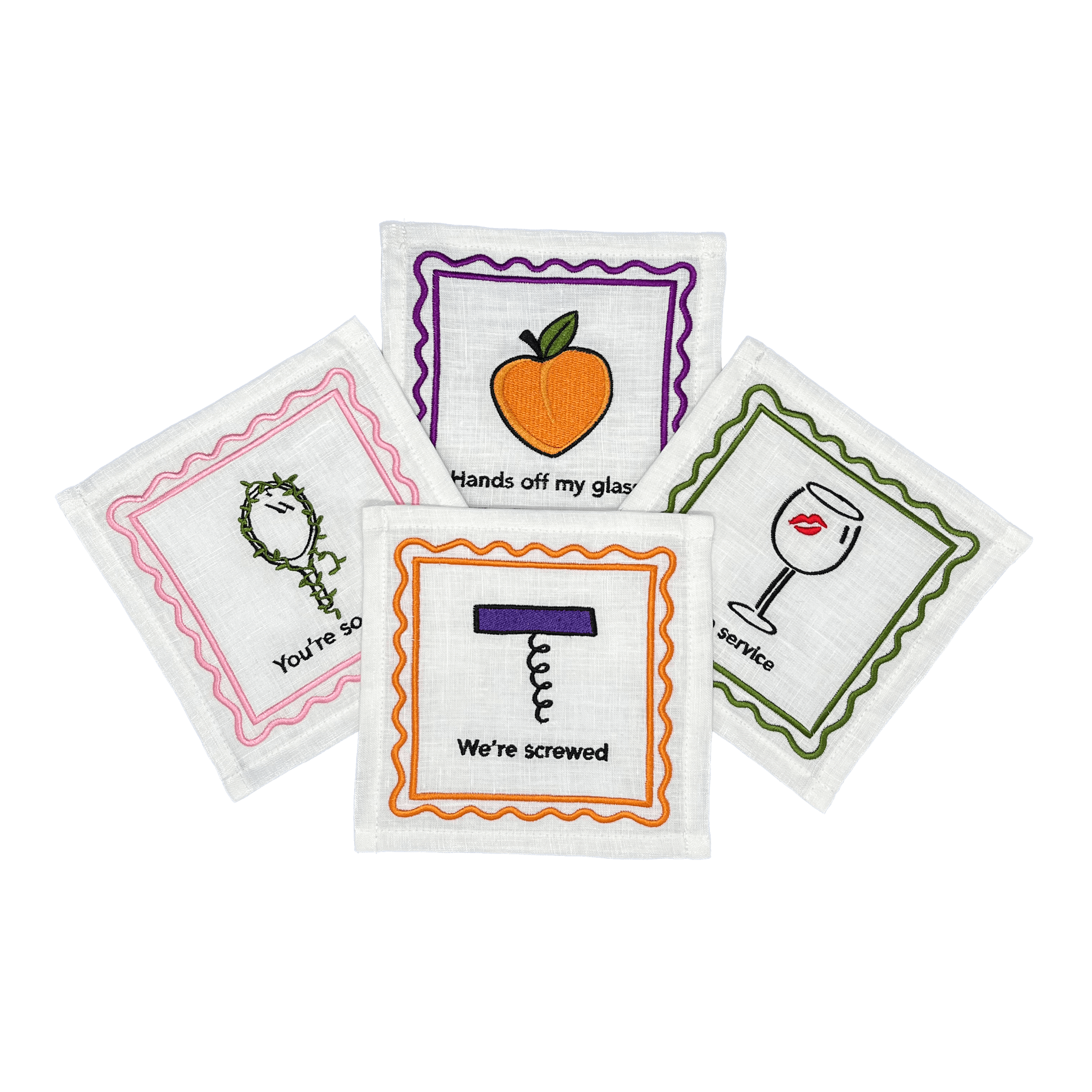 Cheeky Linen Cocktail Napkin