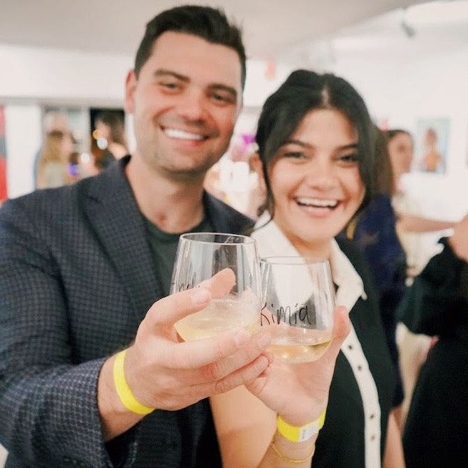 Man and Woman Drinking Italian Skinny Dip Prosecco in Austin TX