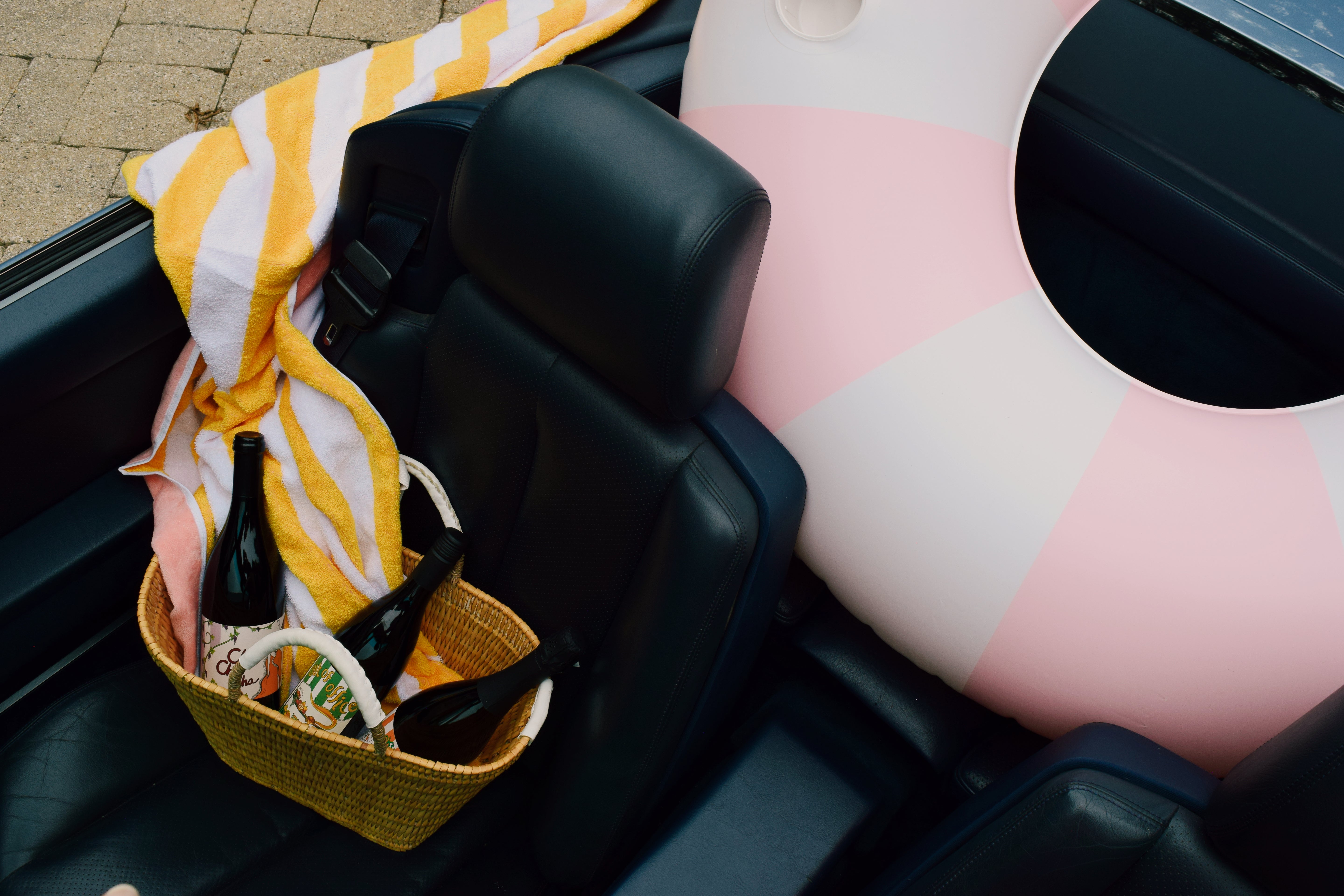 Offline Wine Trio with Skinny Dip Prosecco, Out of Office White Blend, and Cha Cha Cha Red Blend and Funboy Striped Float