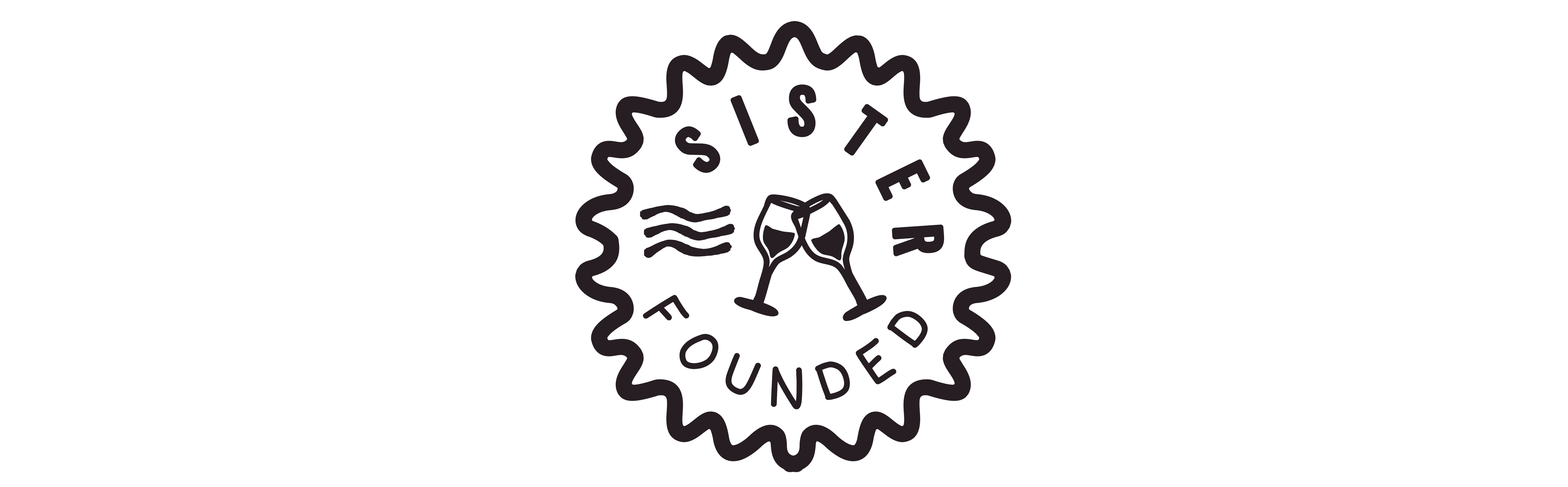 Offline Wine Stamp Showing It Is A Sister Founded Business