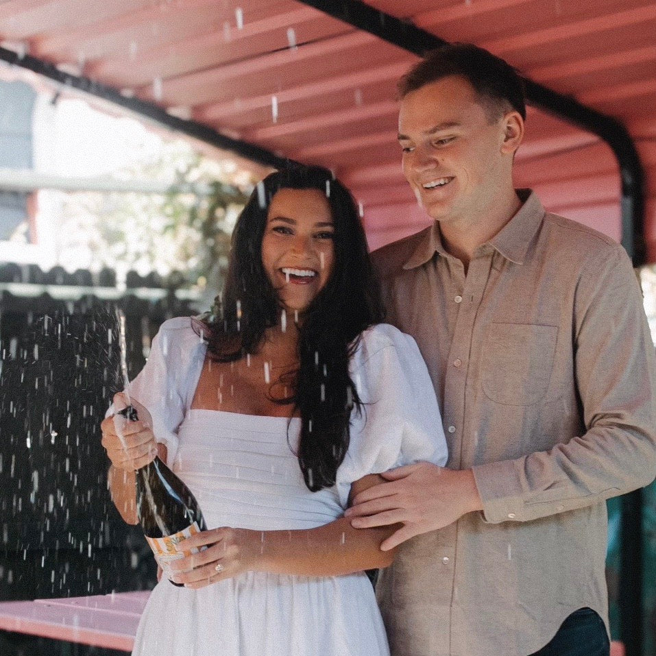 Skinny Dip Prosecco Engagement Photoshoot Prosecco Showers